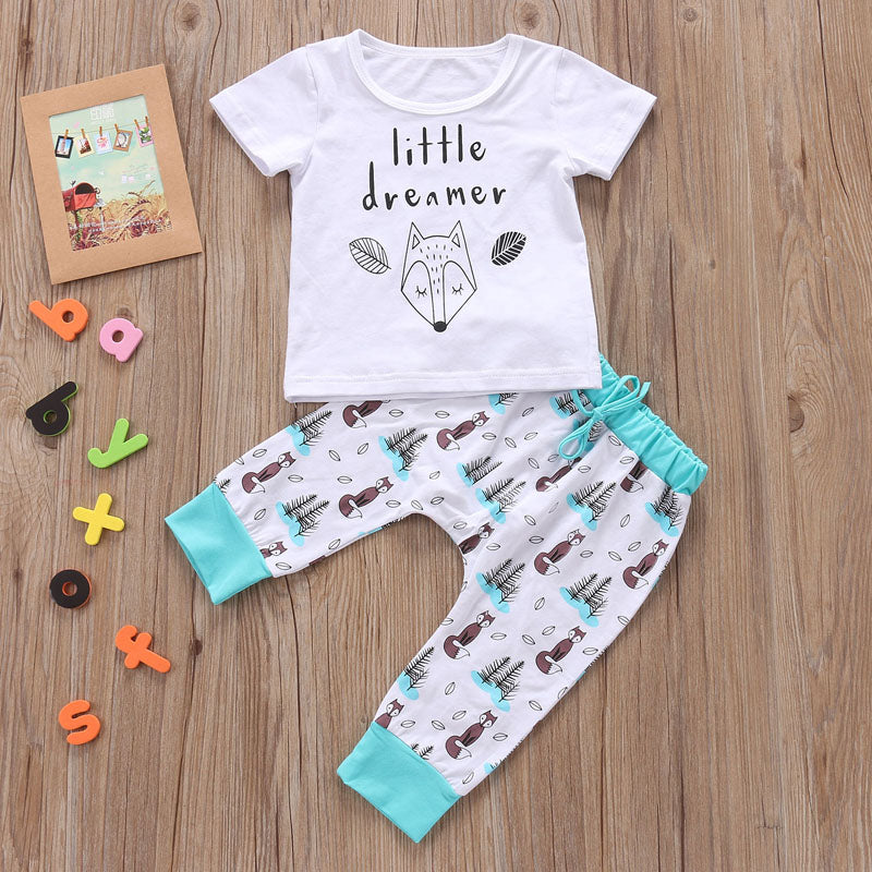 Newborn Baby Set T-shirt Tops+Pants Little Boys and Girls Outfits