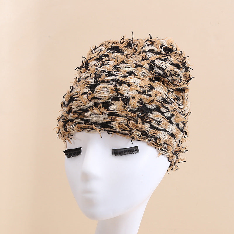 Womens furry winter skull cap