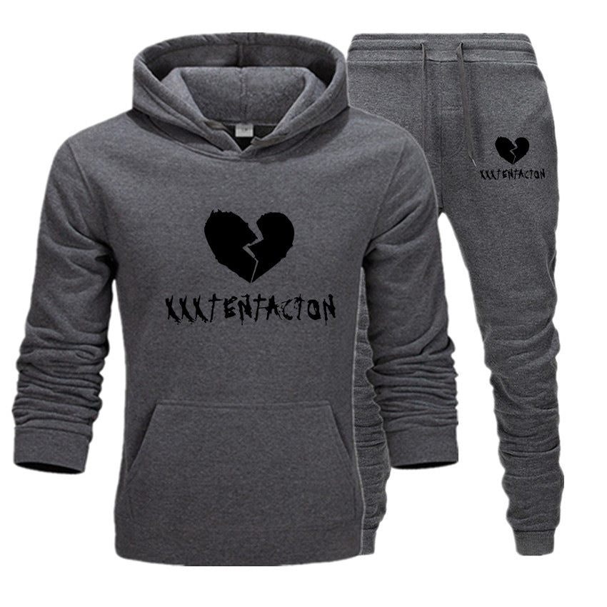 XXXtentacion Fan tribute Velvet hooded sweater set