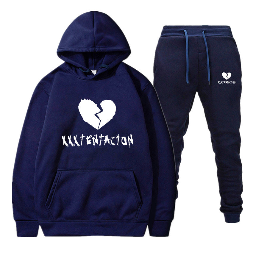 XXXtentacion Fan tribute Velvet hooded sweater set