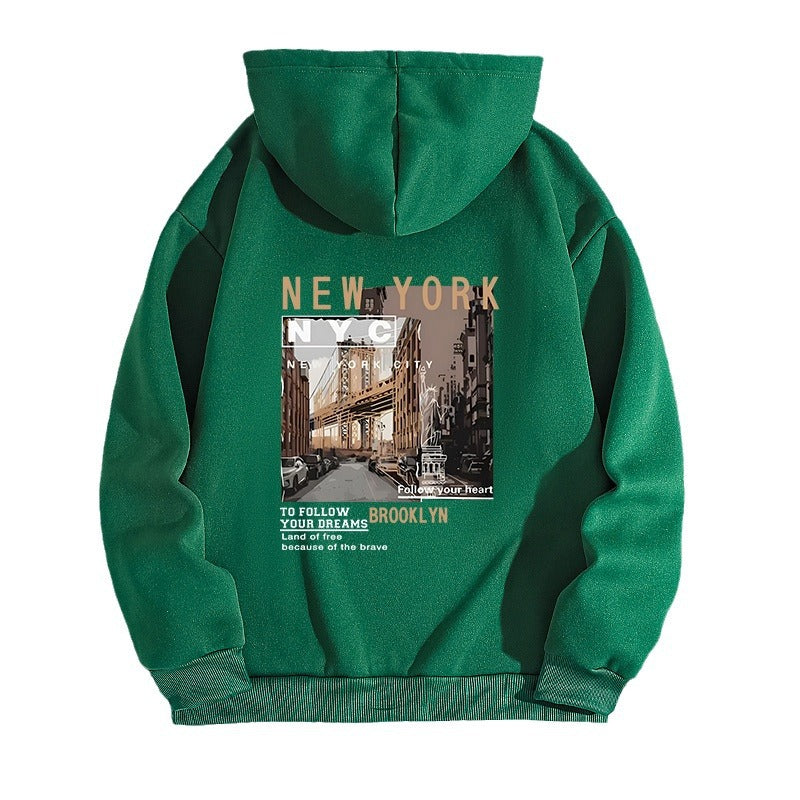 New York Hooded Fleece-lined Women's Sweater