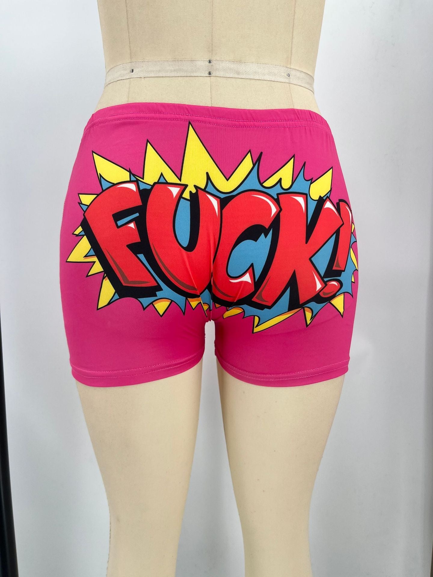 Tight Cartoon Print Yoga shorts