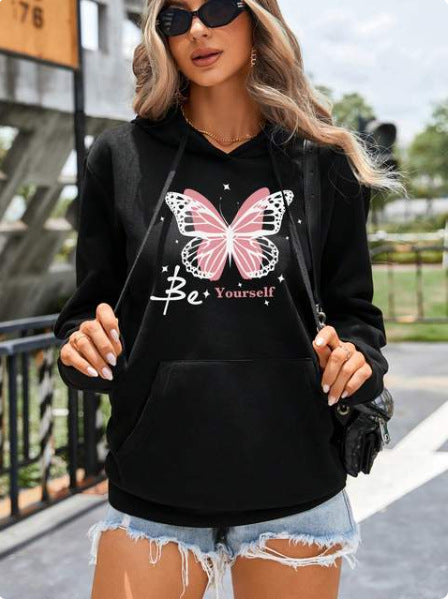 Retro Love Pattern Women's Sheath Pullover Hoodie