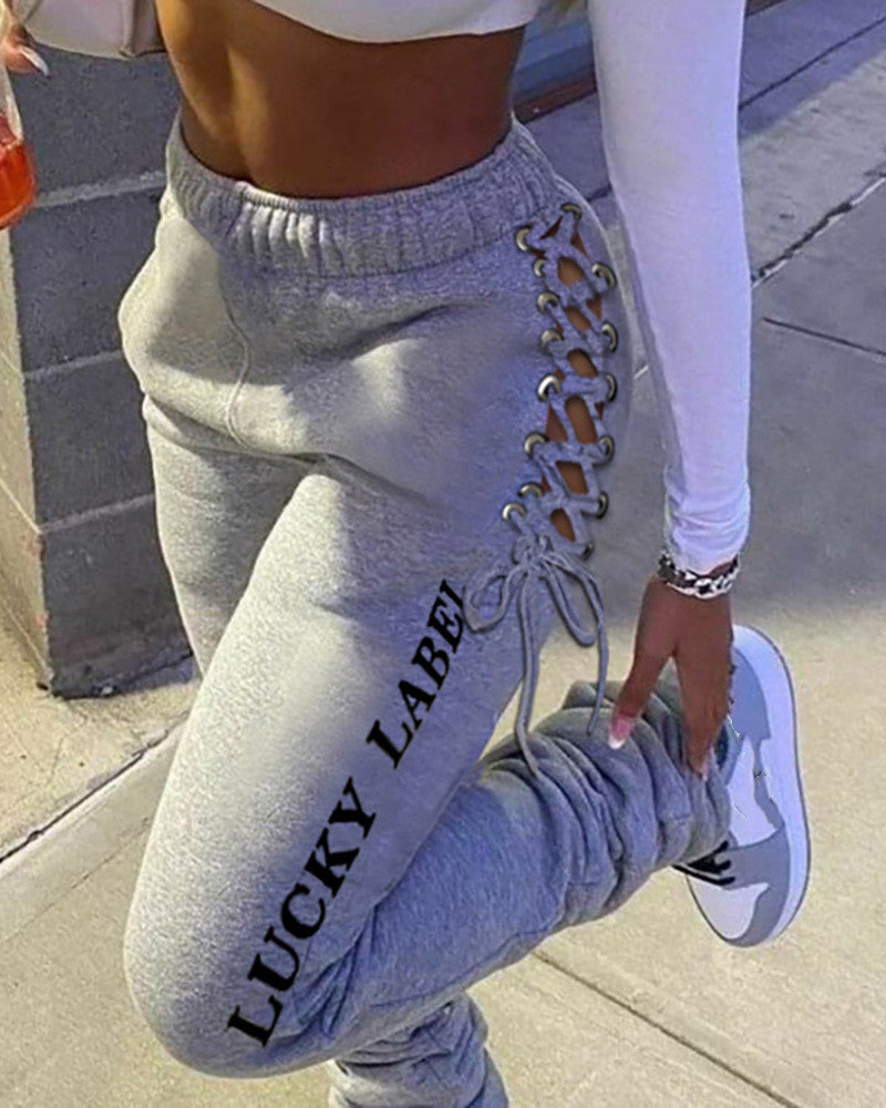 Lace Up winter joggers