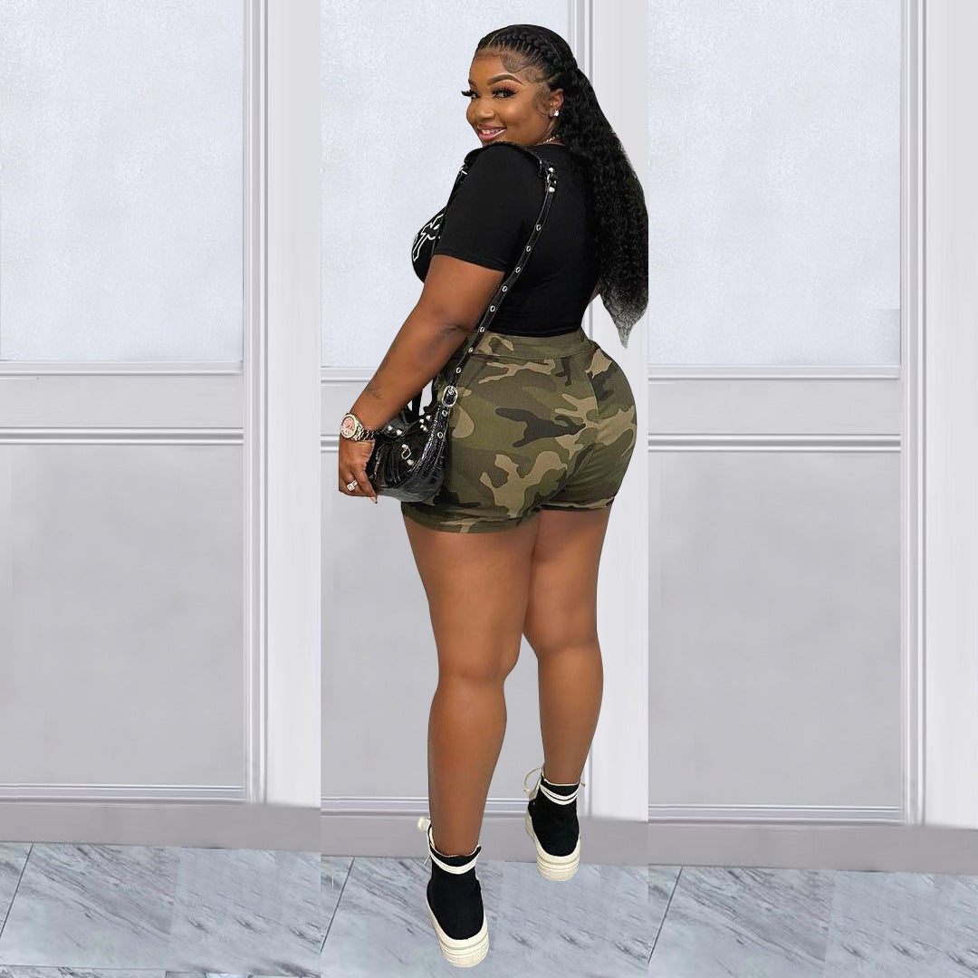 Women's Camouflage Pocket Shorts