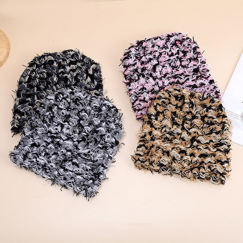 Womens furry winter skull cap