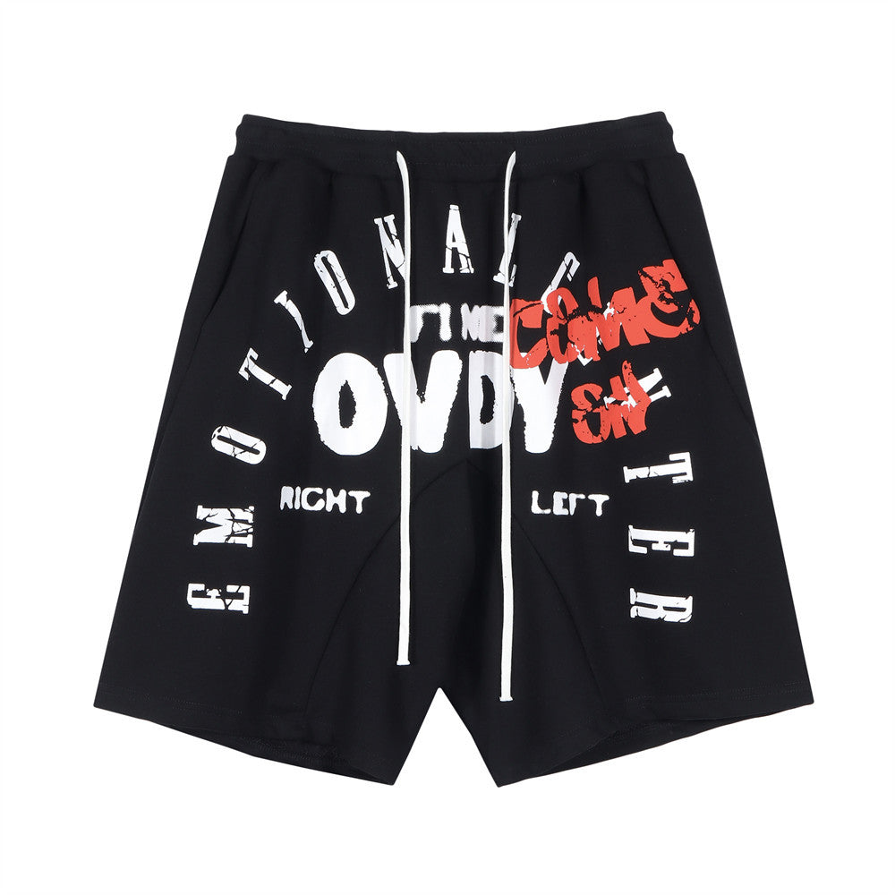 Men's Fashion Letter Print Sports Shorts